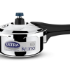 Ultra Triply Krono Pressure Cooker 2 Litre | Whistle Counter | Spillage Control | AISI 304 Food Grade Stainless Steel Cooker | 5 Years Warranty, Injection Moulded Handles & Induction Compatible